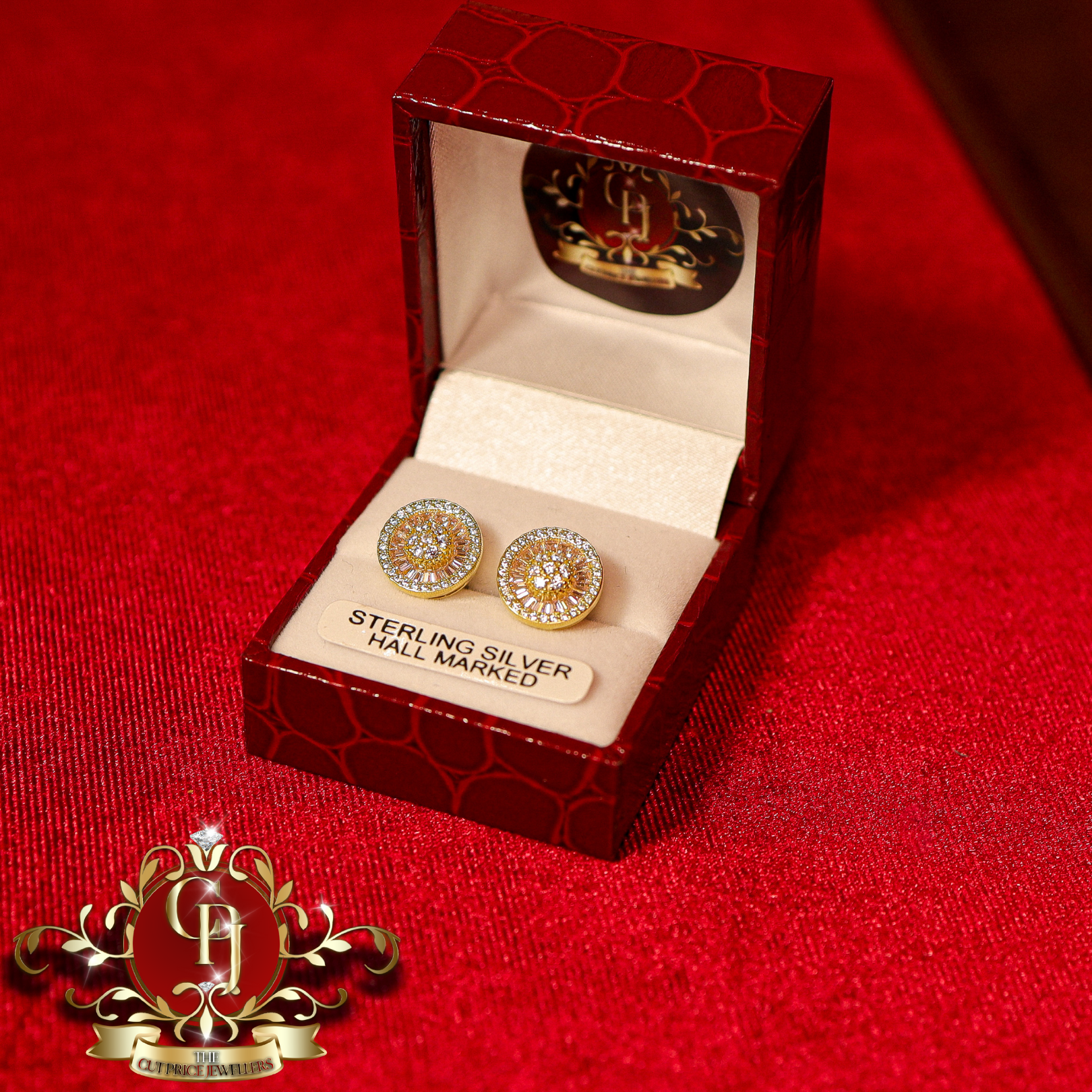 The "Kelsey" Studs (Gold-Plated Sterling Silver & Pink Cubic Zirconia)