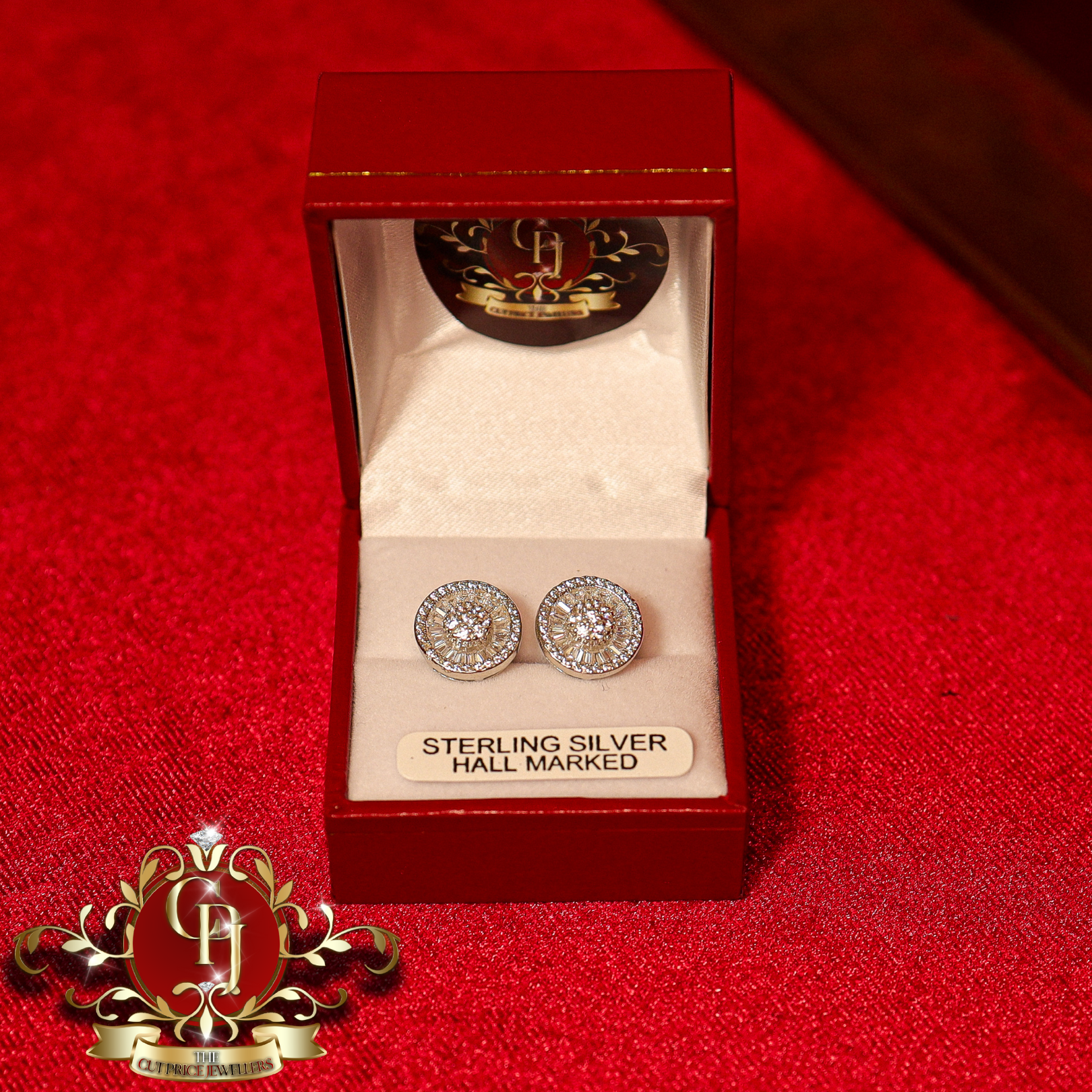 The "Kelsey" Studs (Sterling Silver & Cubic Zirconia)