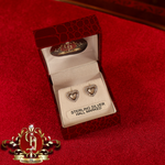 The Heart Studs (Sterling Silver & Cubic Zirconia)