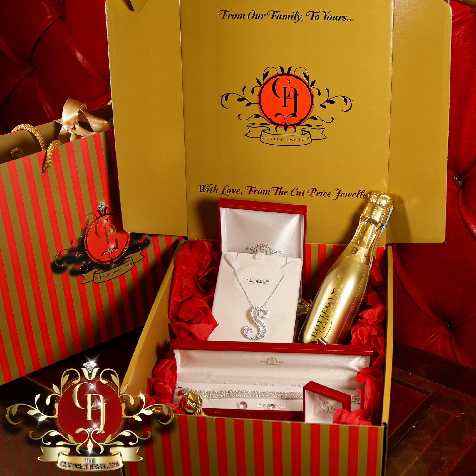 The "Initial" Gift Box (Sterling Silver with Cubic Zirconia)
