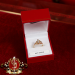 9ct Gold Saddle Ring with Cubic Zirconia