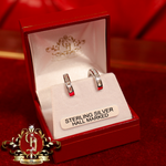 The "Aliyah" Hoop Earrings (Sterling Silver with Cubic Zirconia)