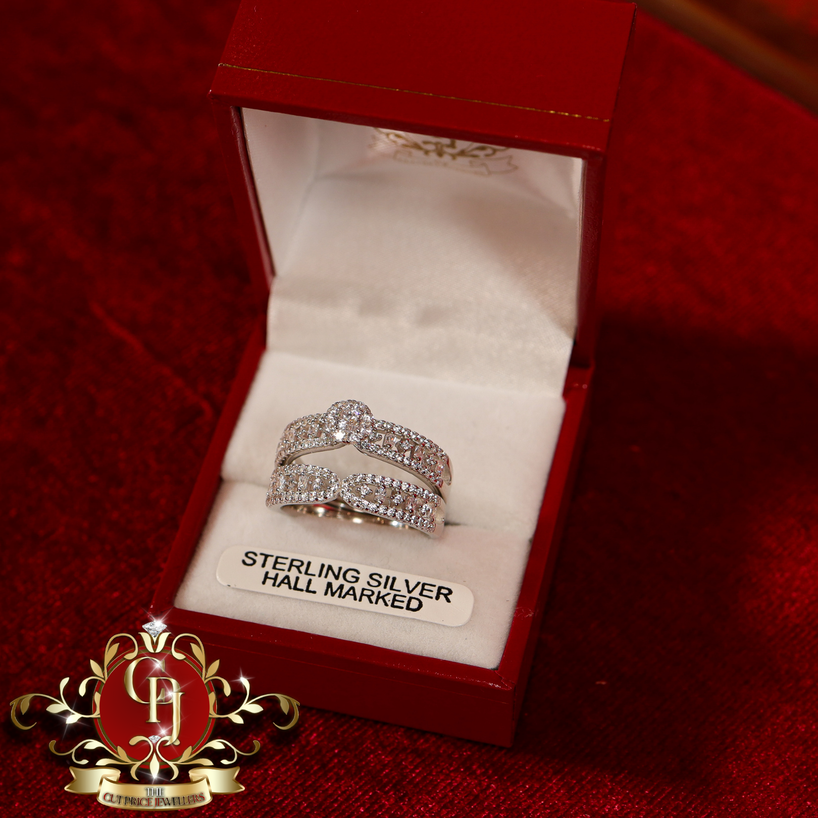 "Amelia" Sterling Silver Ring Set
