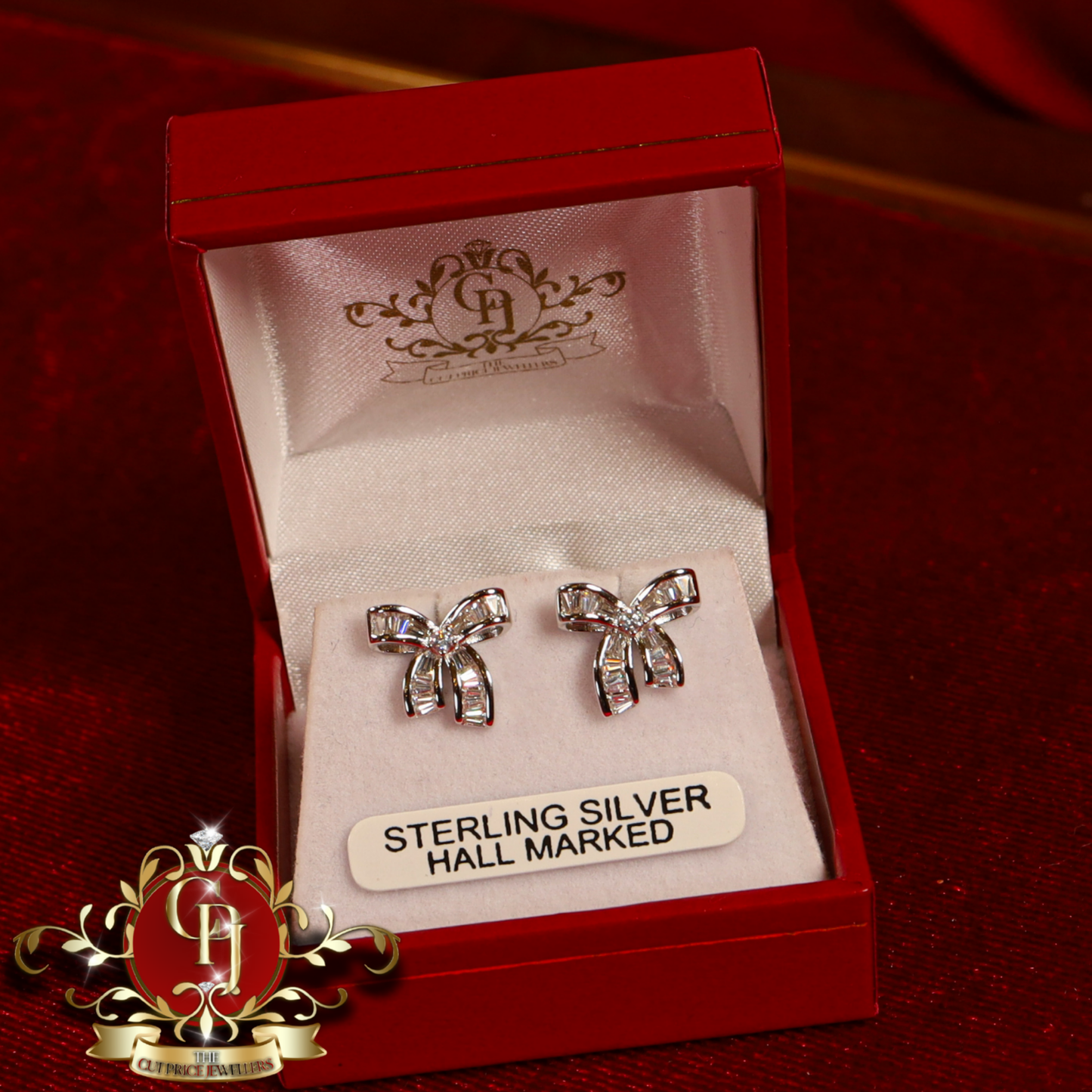 Bow Studs (Sterling Silver) | The Cut Price Jewellers