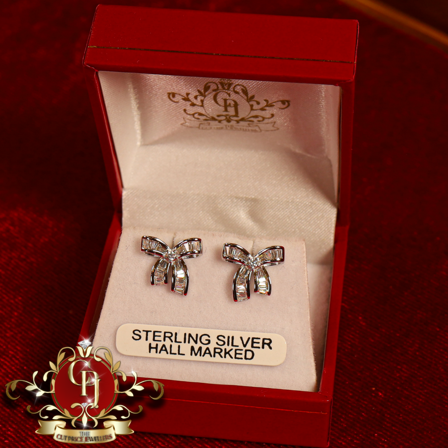 Bow Studs (Sterling Silver) | The Cut Price Jewellers