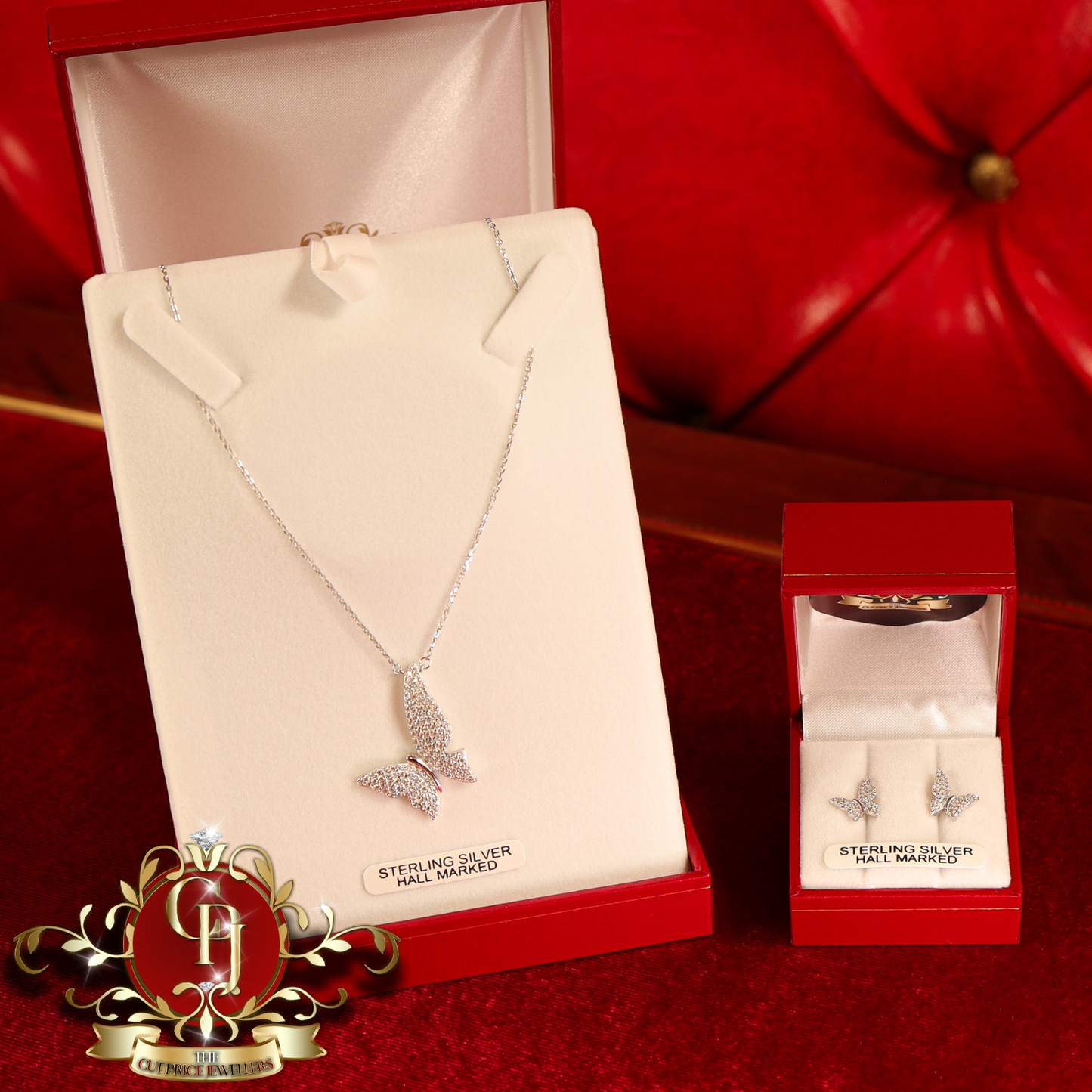 CHRISTMAS DROP NO.1: The "Butterfly" Set (Sterling Silver) | The Cut Price Jewellers