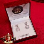 Sterling Silver Drop Earrings with Cubic Zirconia