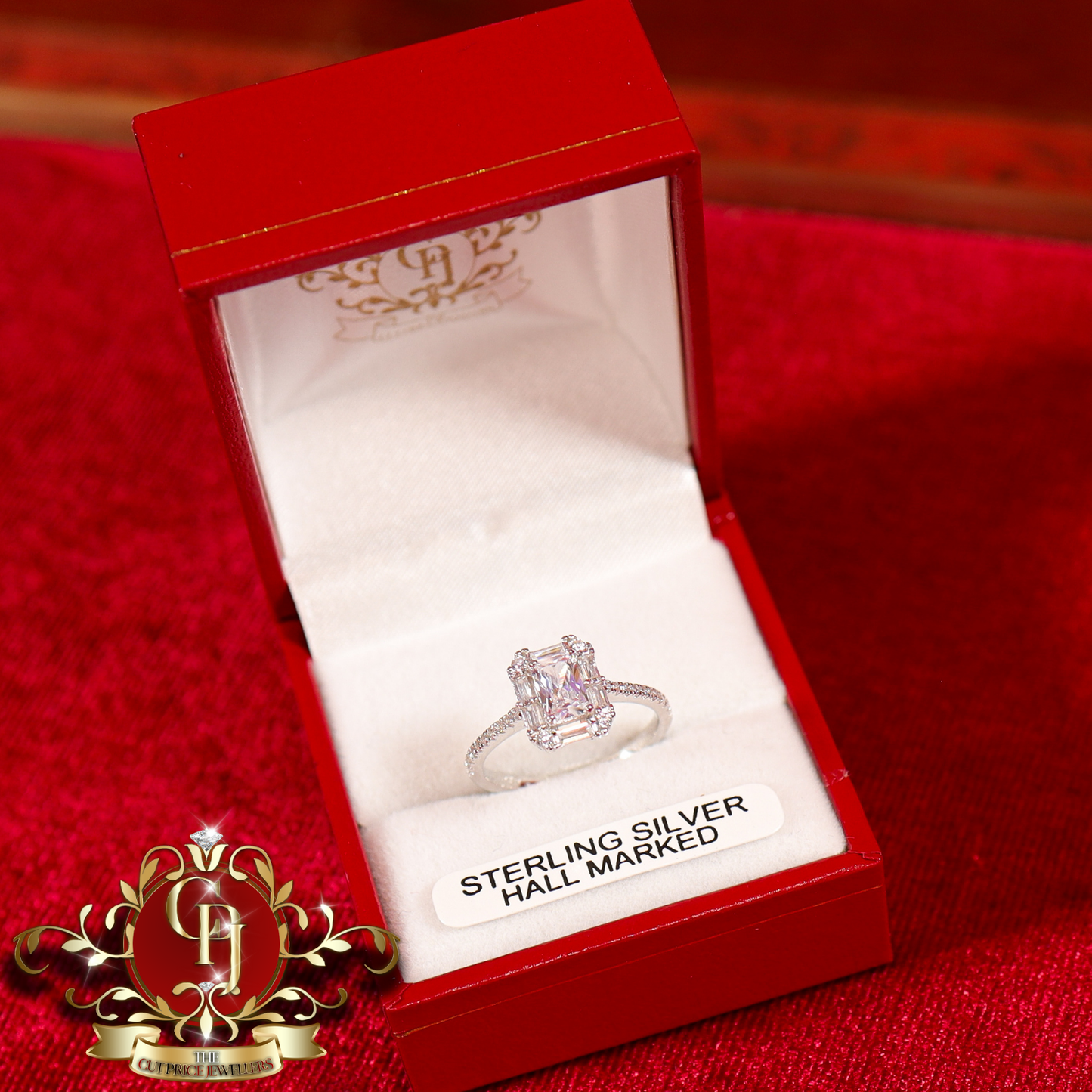 The "Kailani" Ring (Sterling Silver with Cubic Zirconia) | The Cut Price Jewellers