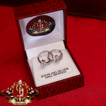 Sterling Silver Screw Earrings with Cubic Zirconia