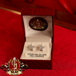 CHRISTMAS Star Studs (Sterling Silver with Cubic Zirconia)