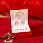 Sterling Silver with Cubic Zirconia Studs