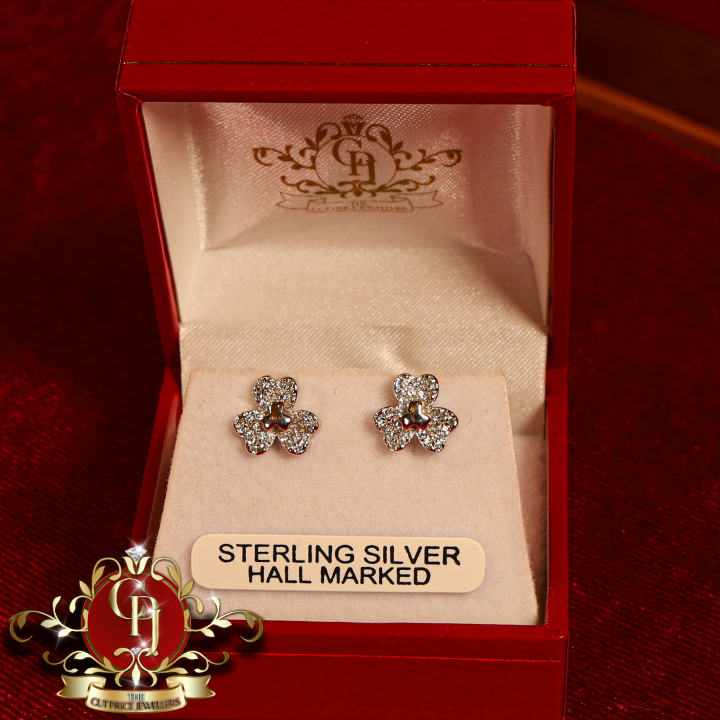 Clover Studs (Sterling Silver) | The Cut Price Jewellers