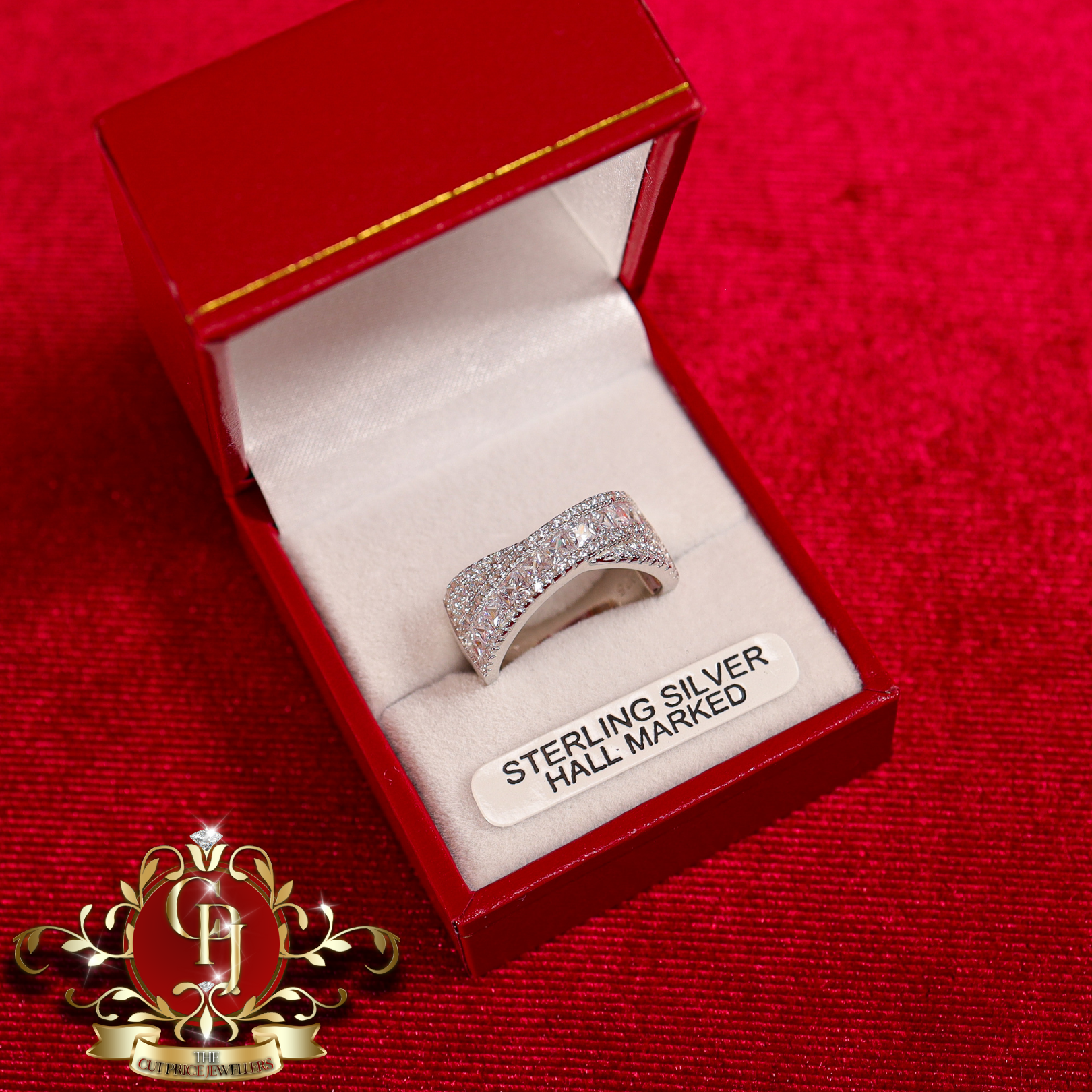 Sterling Silver Crossover Ring