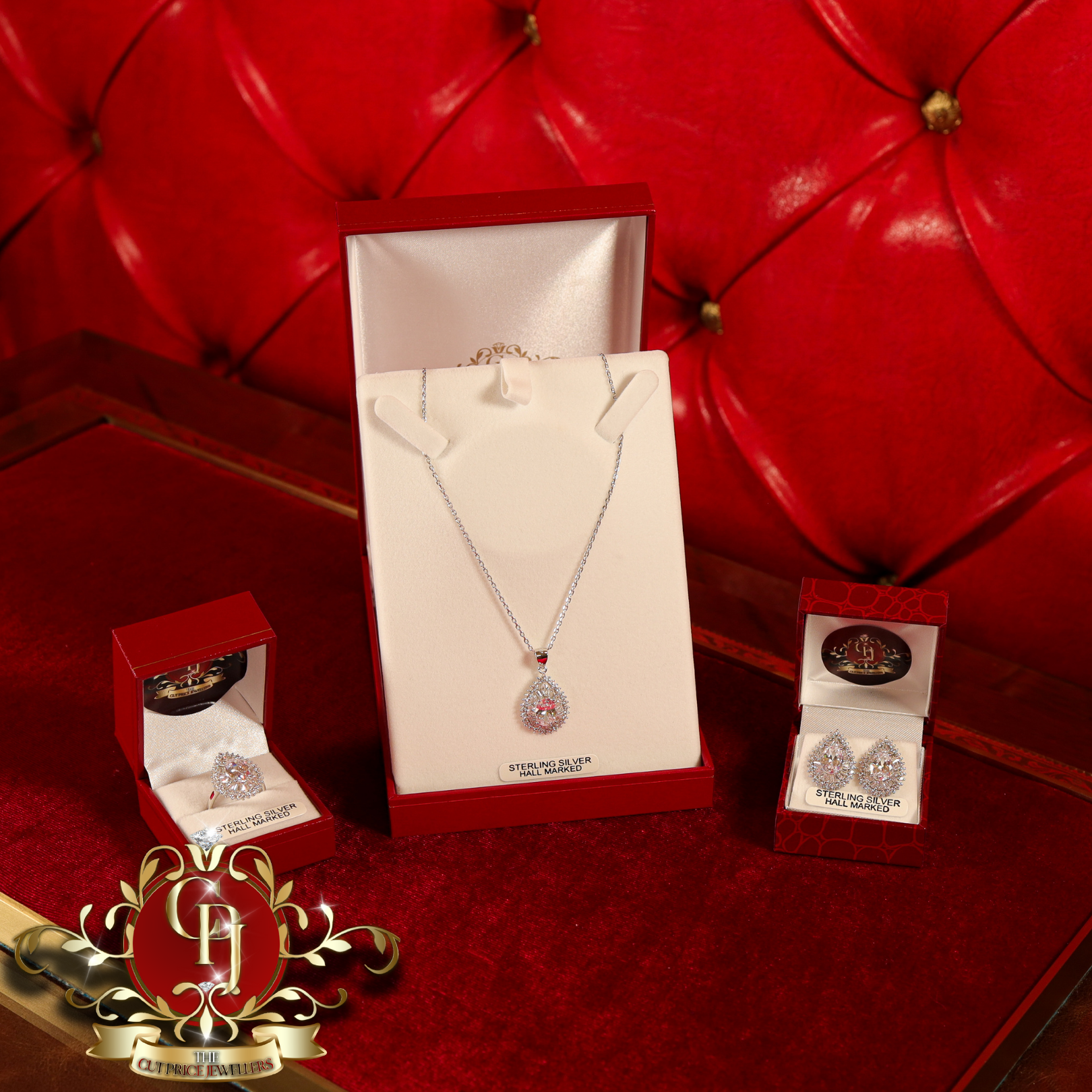 CHRISTMAS DROP NO.4: The "Dakota" Set (Sterling Silver with Cubic Zirconia) | The Cut Price Jewellers