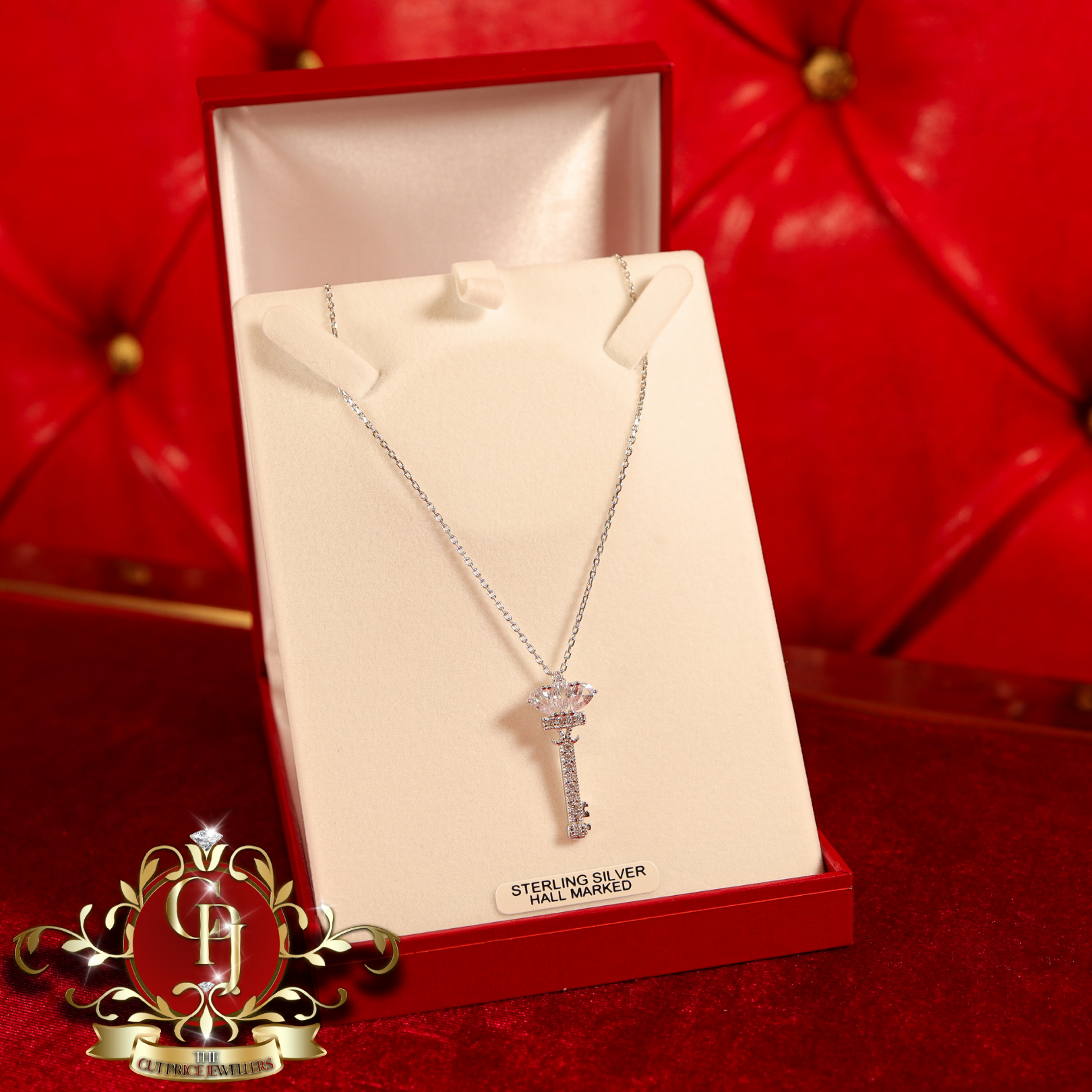 CHRISTMAS DROP NO.4: The "Dream Key" Pendant (Sterling Silver with Cubic Zirconia) | The Cut Price Jewellers