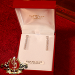 The "Ava" Drop Earrings (Sterling Silver with Cubic Zirconia)