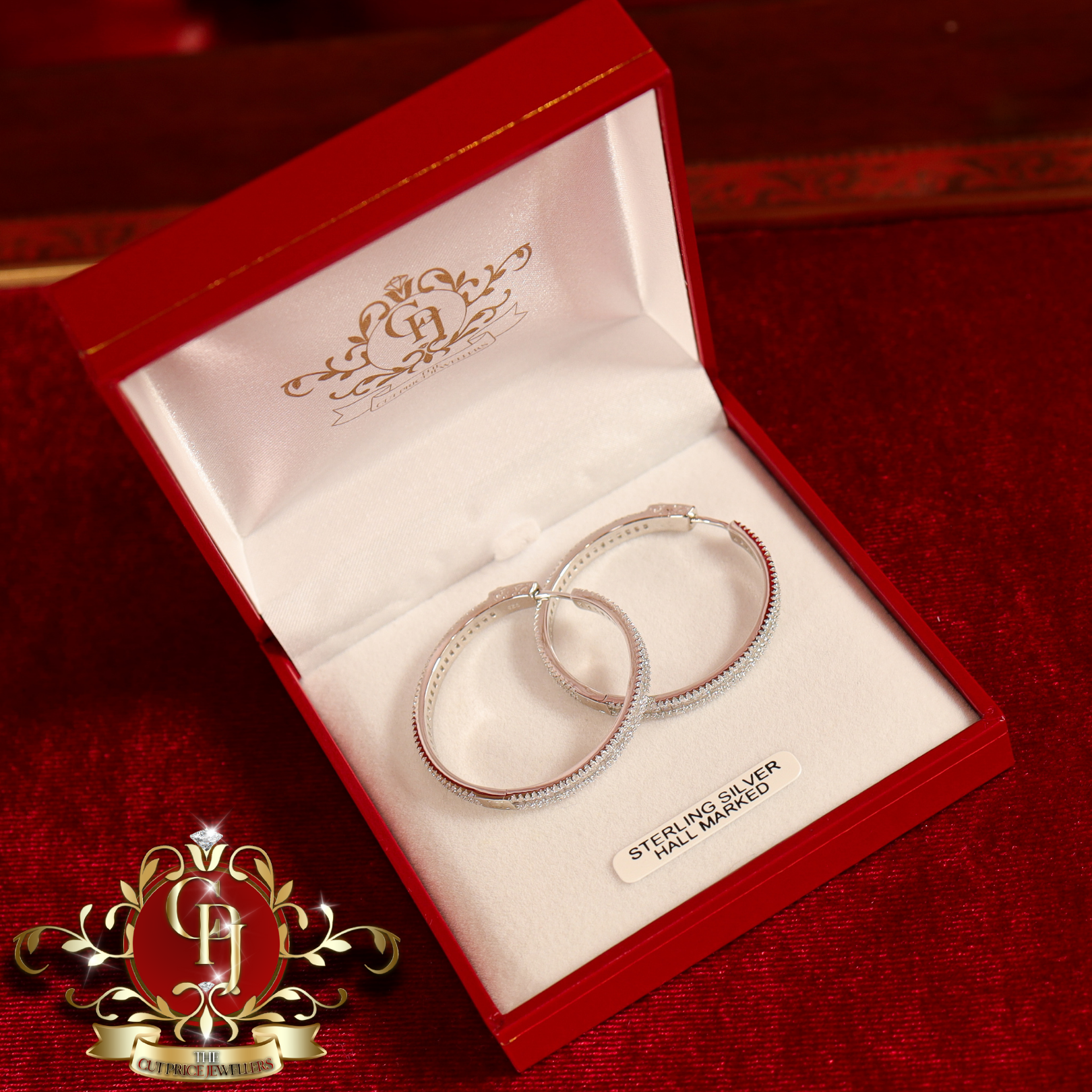 The "Eliana" Baguette Hoop Earrings