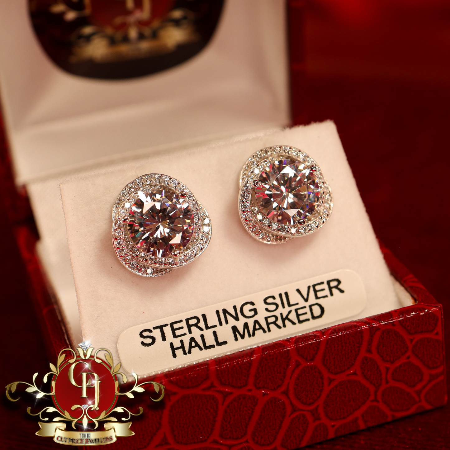 CHRISTMAS DROP NO.3: "Elsie" Studs (Sterling Silver with Cubic Zirconia) | The Cut Price Jewellers