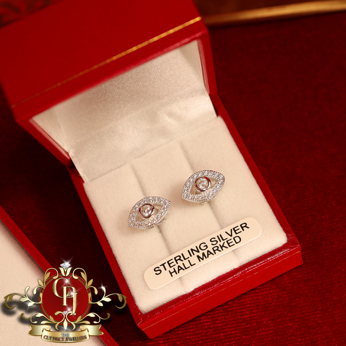 CHRISTMAS DROP NO.1: The "Evil Eye" Set (Sterling Silver with Cubic Zirconia) | The Cut Price Jewellers