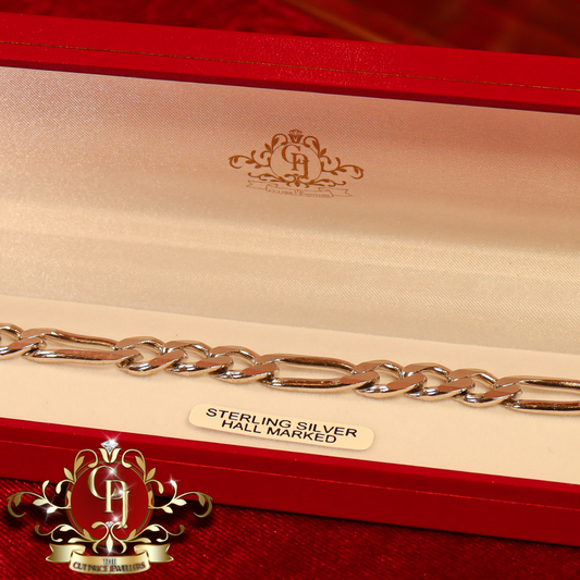 Sterling Silver Figaro Bracelet | The Cut Price Jewellers