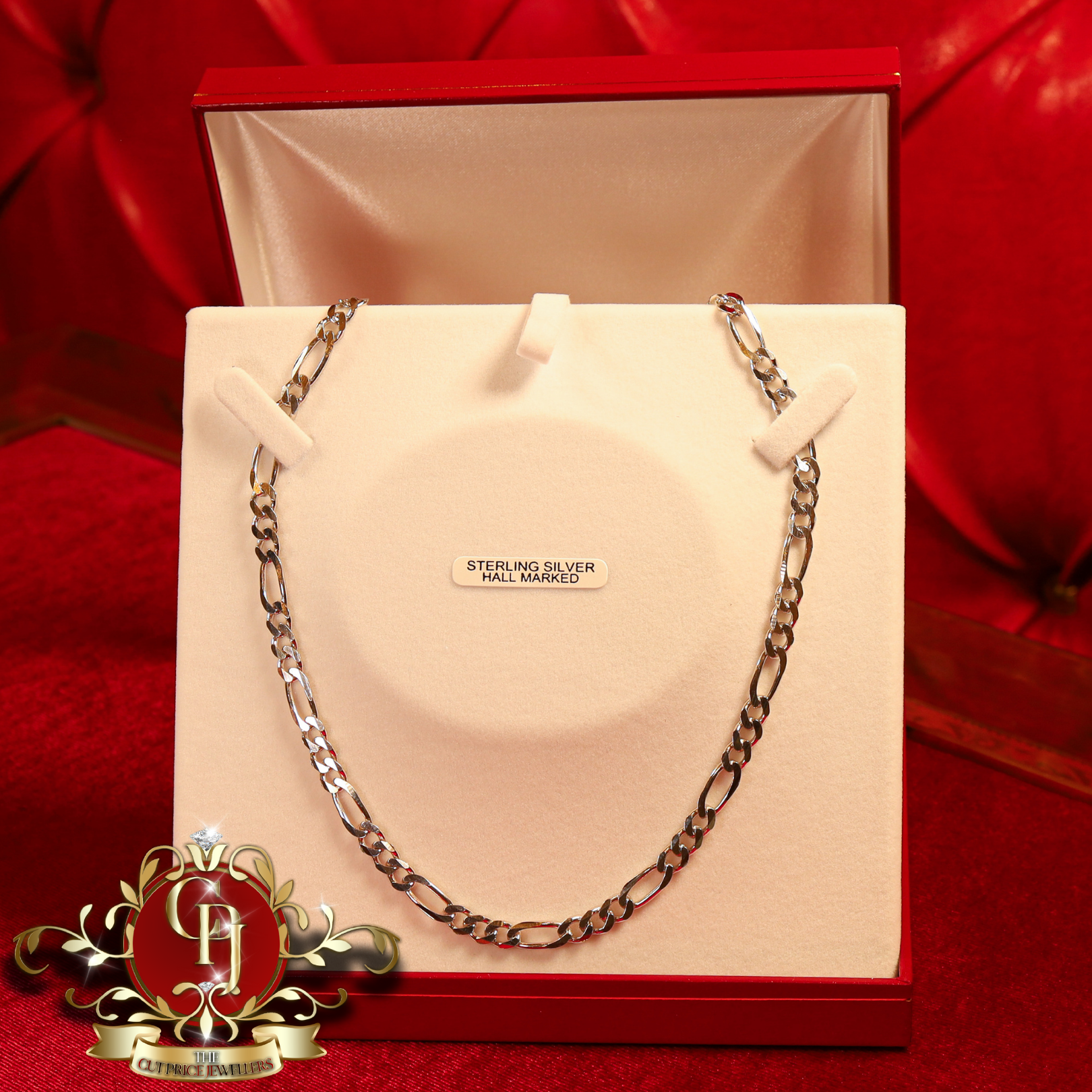 Sterling Silver Figaro Chain