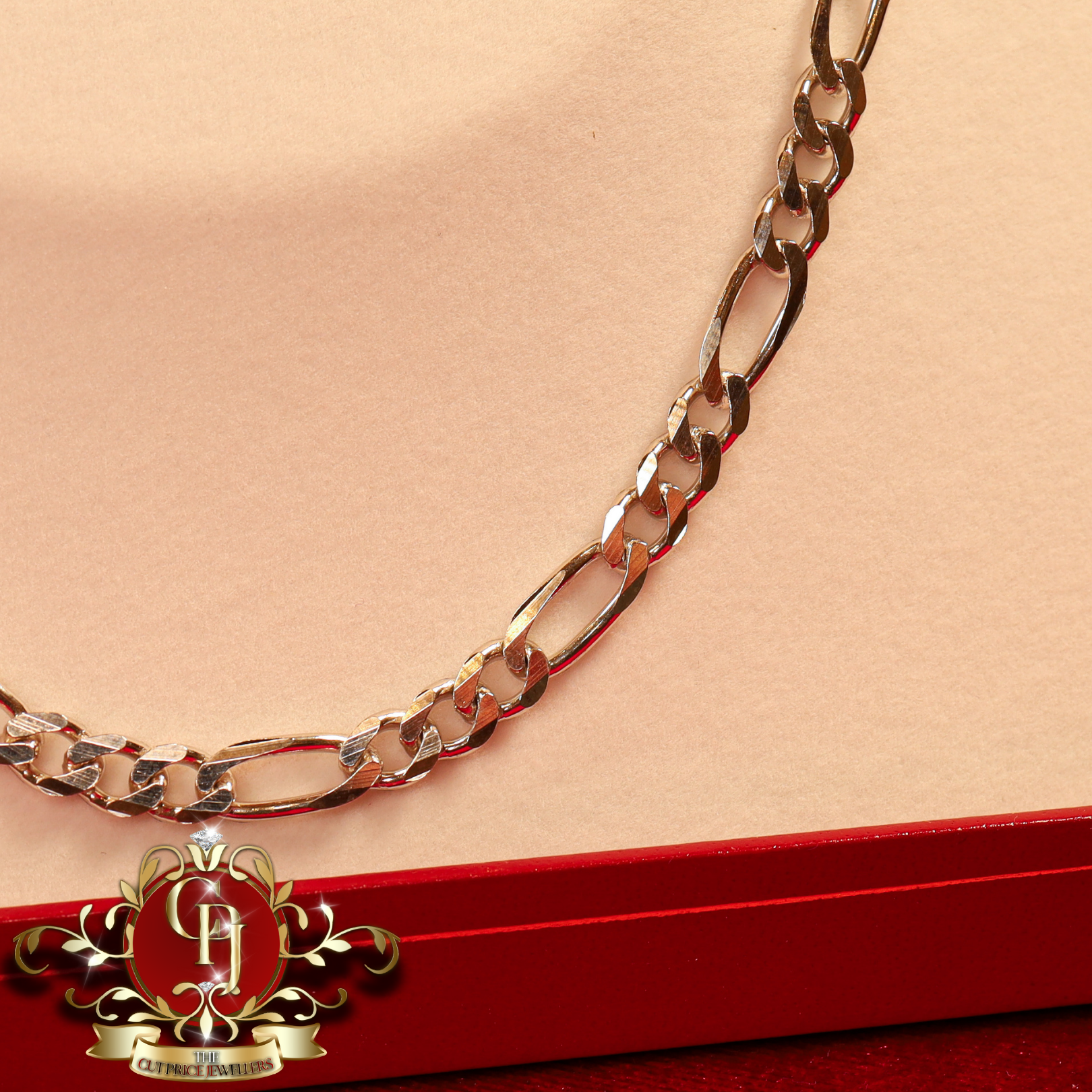 Sterling Silver Figaro Chain