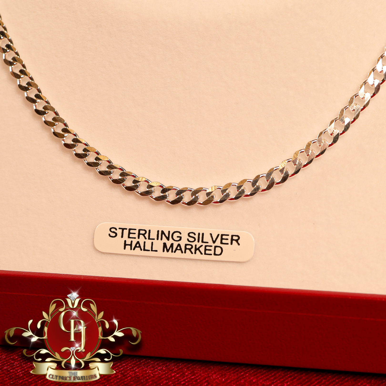 Sterling Silver Flat Curb Chain