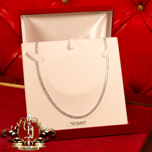 Sterling Silver Flat Curb Chain | The Cut Price Jewellers