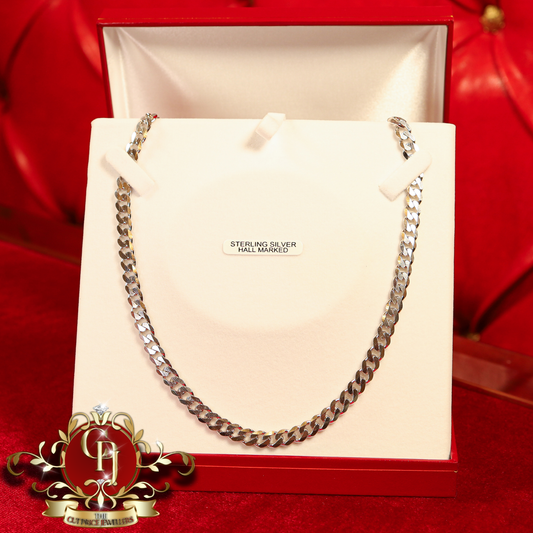 Sterling Silver Flat Curb Chain | The Cut Price Jewellers