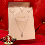 Sterling Silver Mini "Hamsa" Chain with Cubic Zirconia