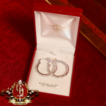 The "Hannah" Hoop Earrings (Sterling Silver with Cubic Zirconia)