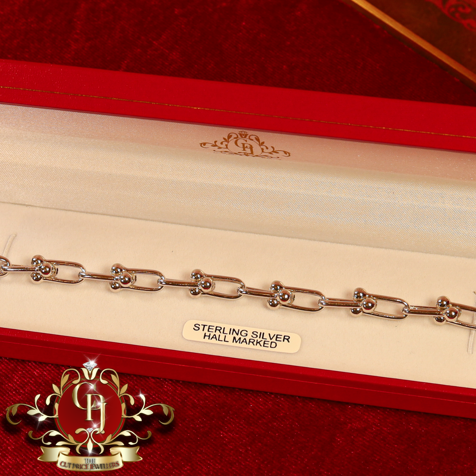 Sterling Silver Hardware Bracelet