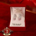 CHRISTMAS DROP  Hoop Earrings (Sterling Silver with Cubic Zirconia)