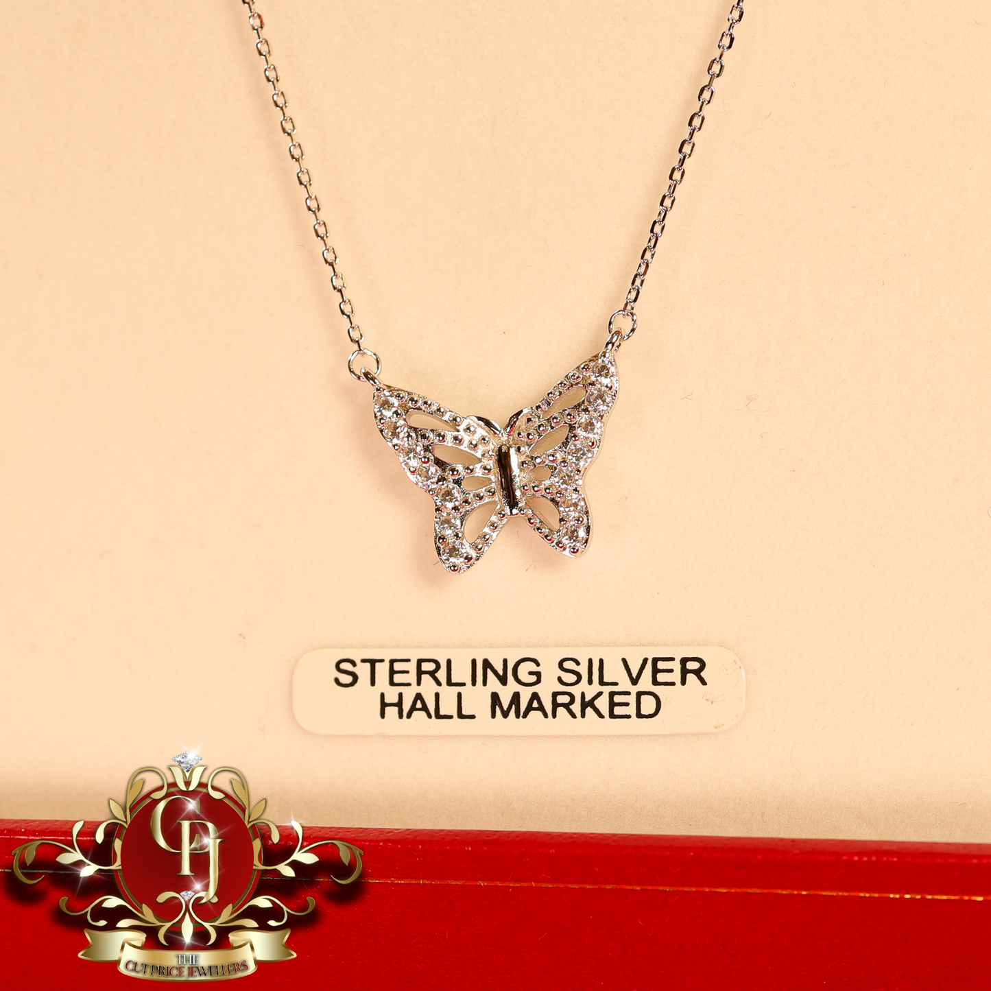 CHRISTMAS DROP NO.5: The "Joy" Butterfly Set (Sterling Silver with Cubic Zirconia) | The Cut Price Jewellers