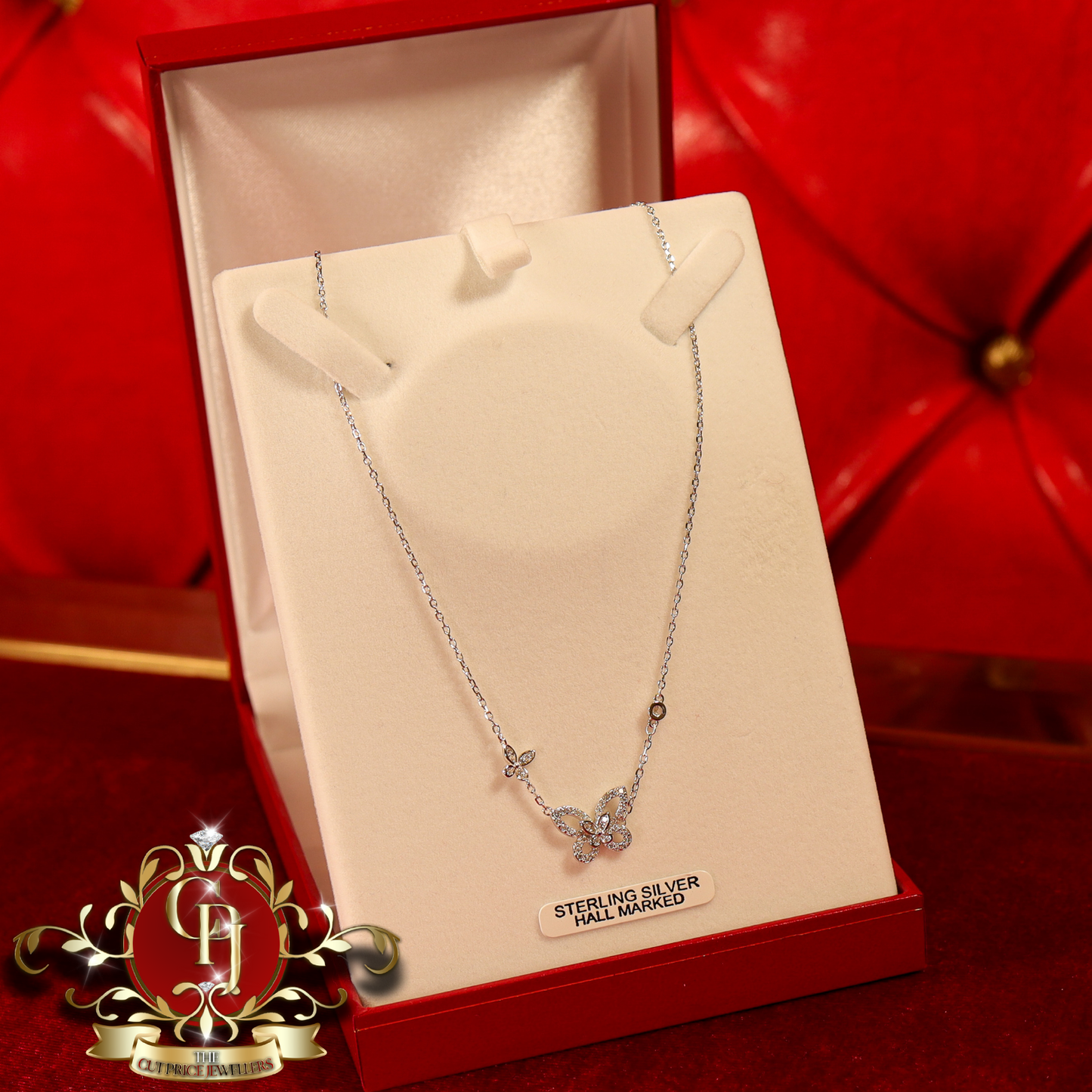 CHRISTMAS DROP NO.6: The "Kaeli" Butterfly Chain (Sterling Silver with Cubic Zirconia) | The Cut Price Jewellers