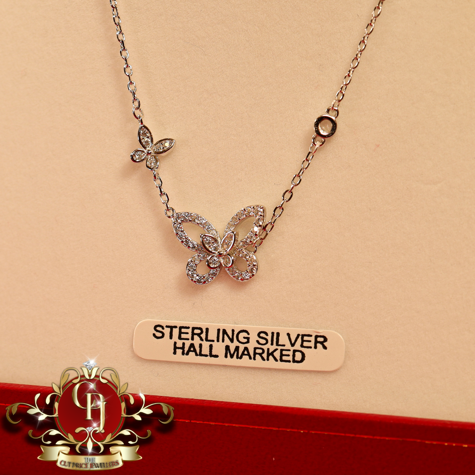 CHRISTMAS DROP NO.6: The "Kaeli" Butterfly Chain (Sterling Silver with Cubic Zirconia)