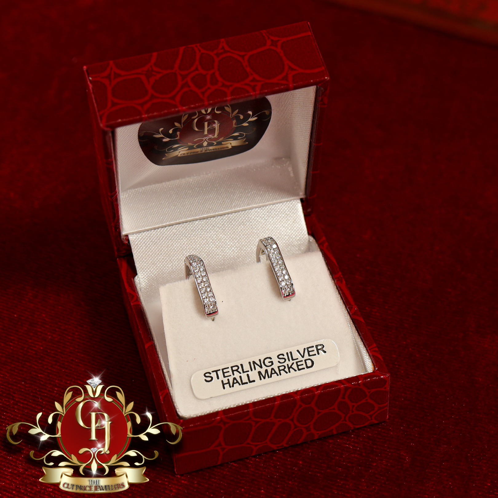 CHRISTMAS DROP Hoop Earrings (Sterling Silver)