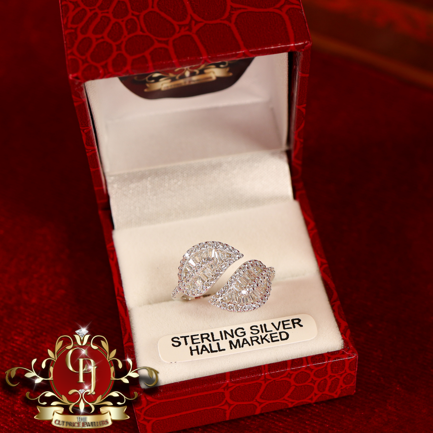 CHRISTMAS DROP NO.6: The "Leaf Wrap" Ring (Sterling Silver with Cubic Zirconia) | The Cut Price Jewellers