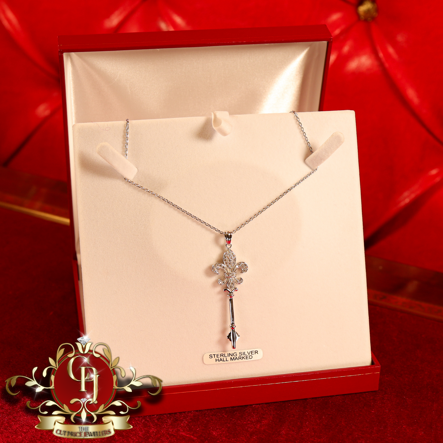 CHRISTMAS DROP NO.5: The "Legacy Key" Pendant (Sterling Silver with Cubic Zirconia) | The Cut Price Jewellers