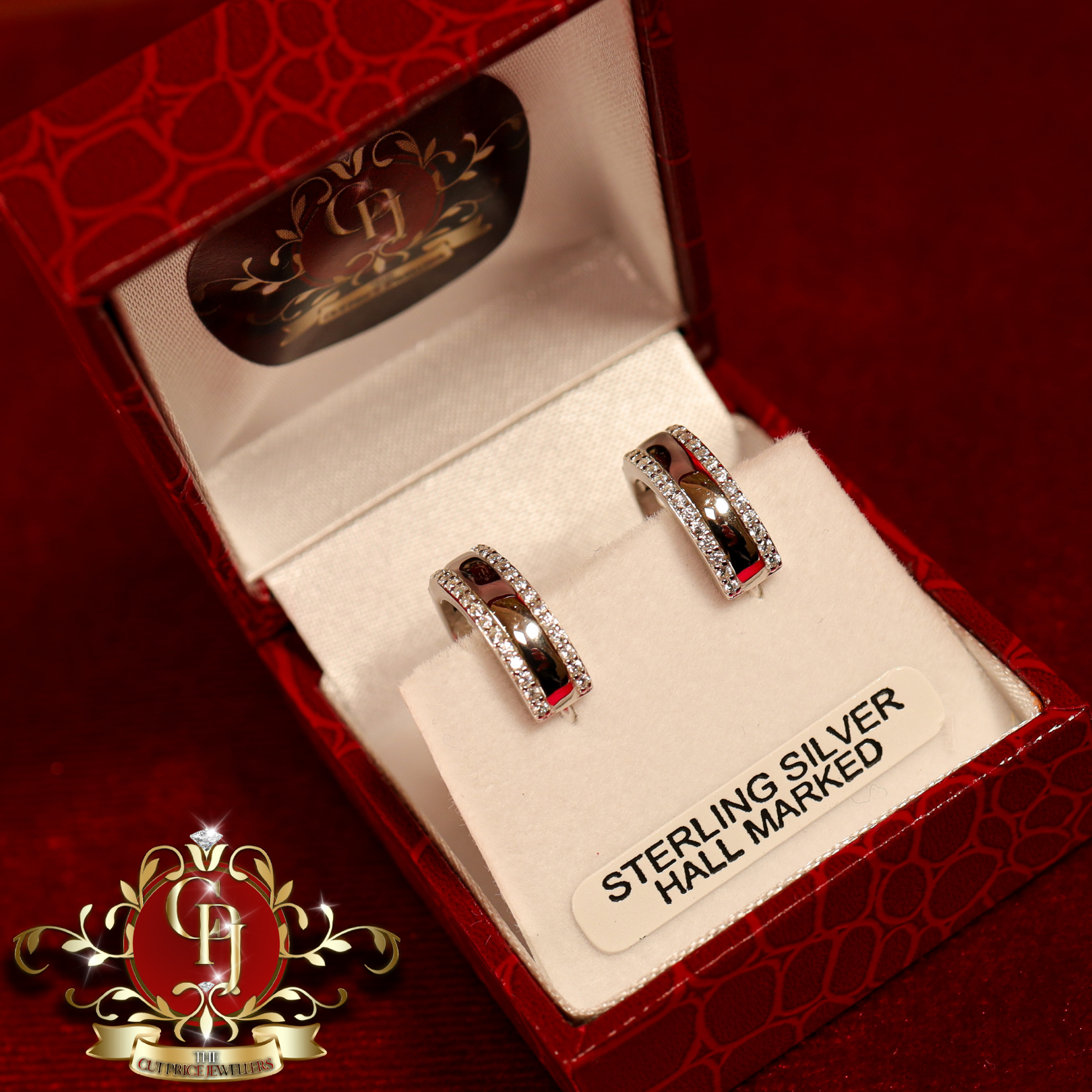 CHRISTMAS DROP Hoop Earrings (Sterling Silver)