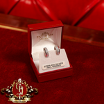The "Mindy" Hoop Earrings (Sterling Silver with Cubic Zirconia)