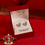 Mini-Harper Stud Earrings (Sterling Silver with Cubic Zirconia)