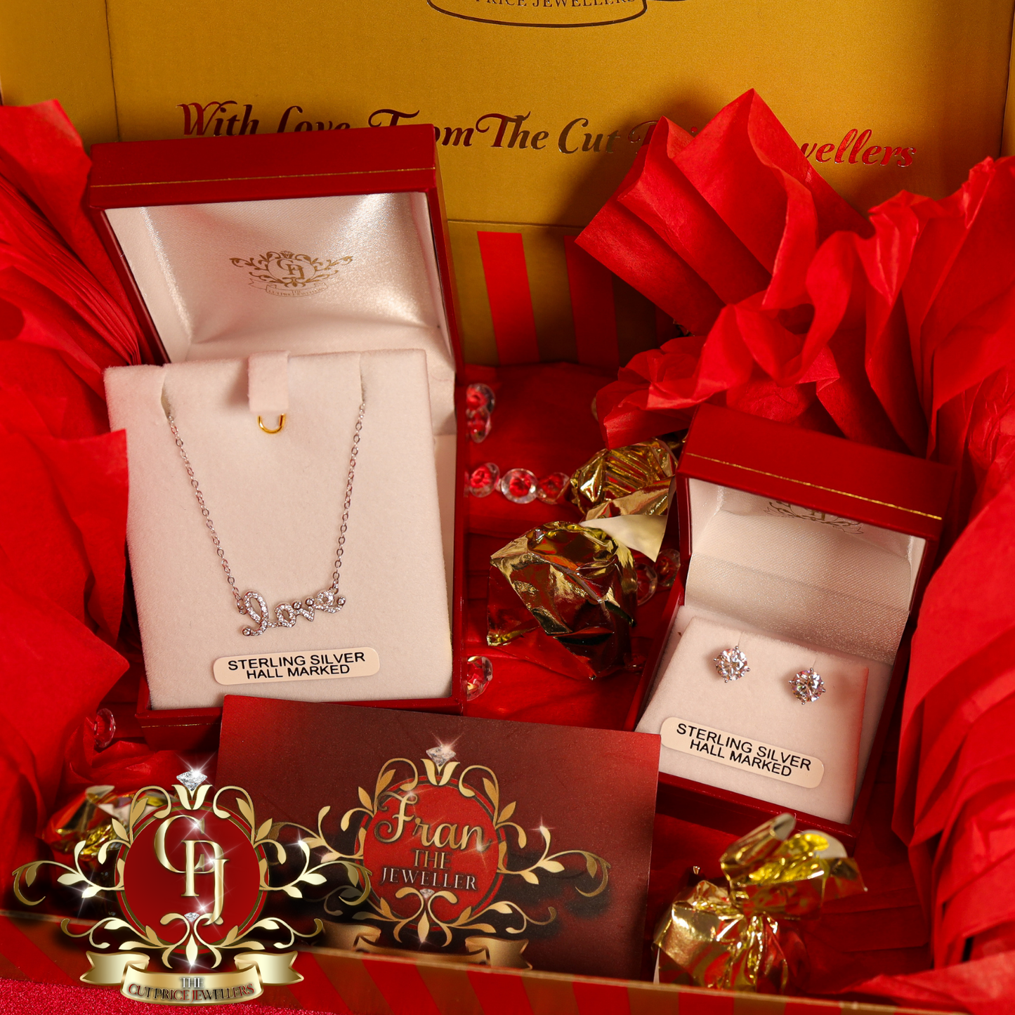 "My Love" Gift Box (Sterling Silver with Cubic Zirconia) | The Cut Price Jewellers