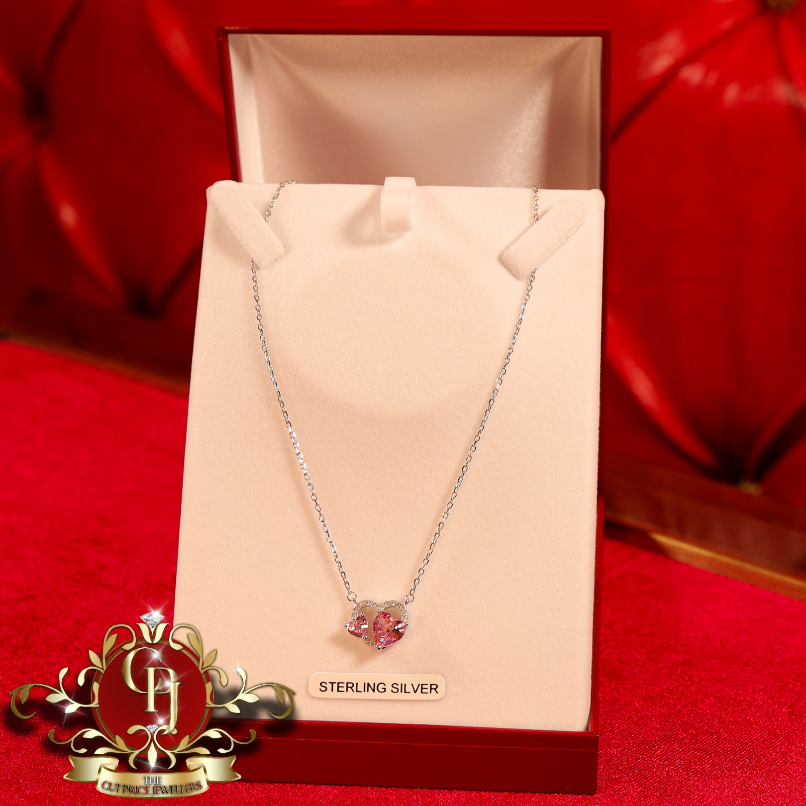 The "Lottie" Chain (Sterling Silver & Pink Cubic Zirconia)