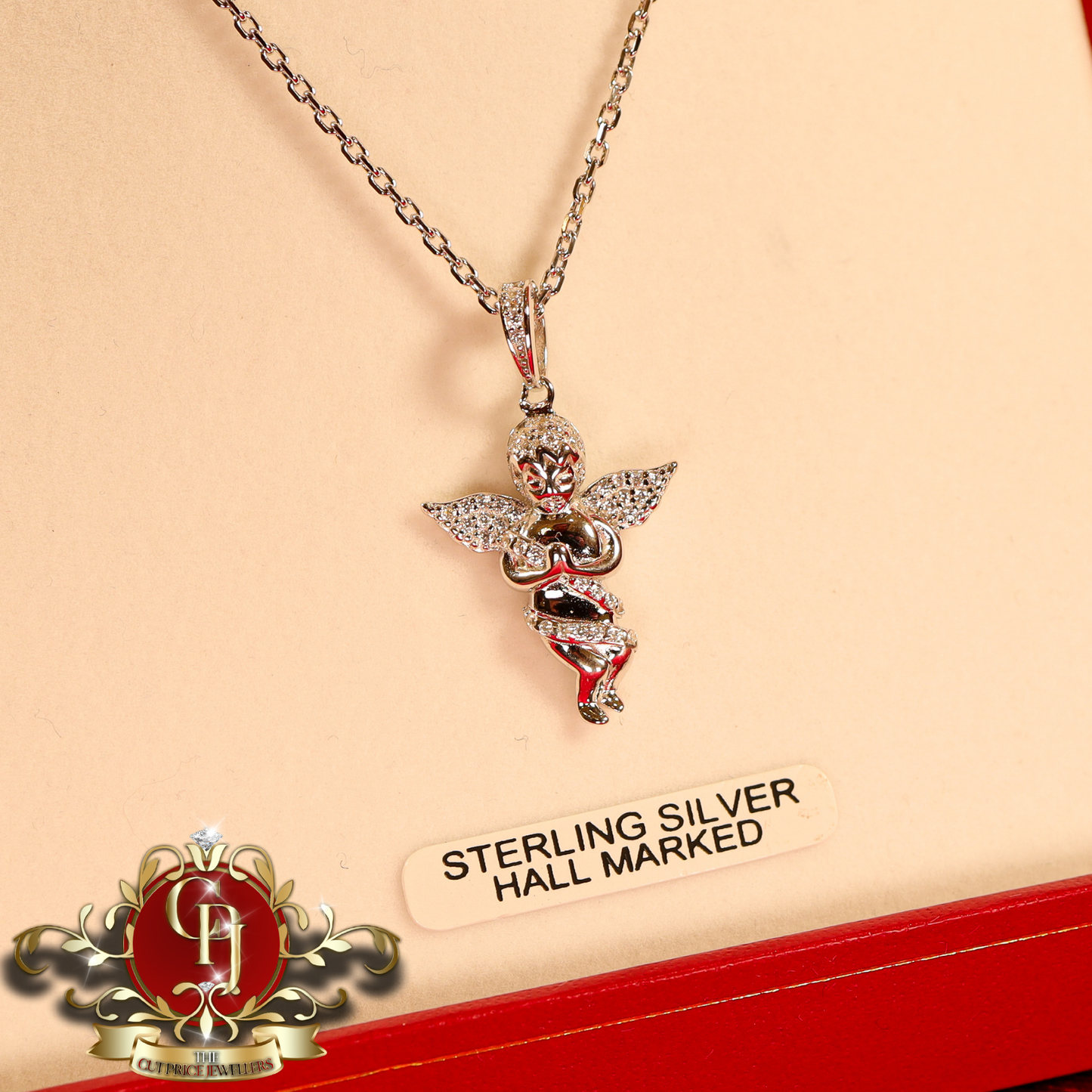 CHRISTMAS DROP NO.5: The "Rayna Angel" Pendant (Sterling Silver with Cubic Zirconia) | The Cut Price Jewellers