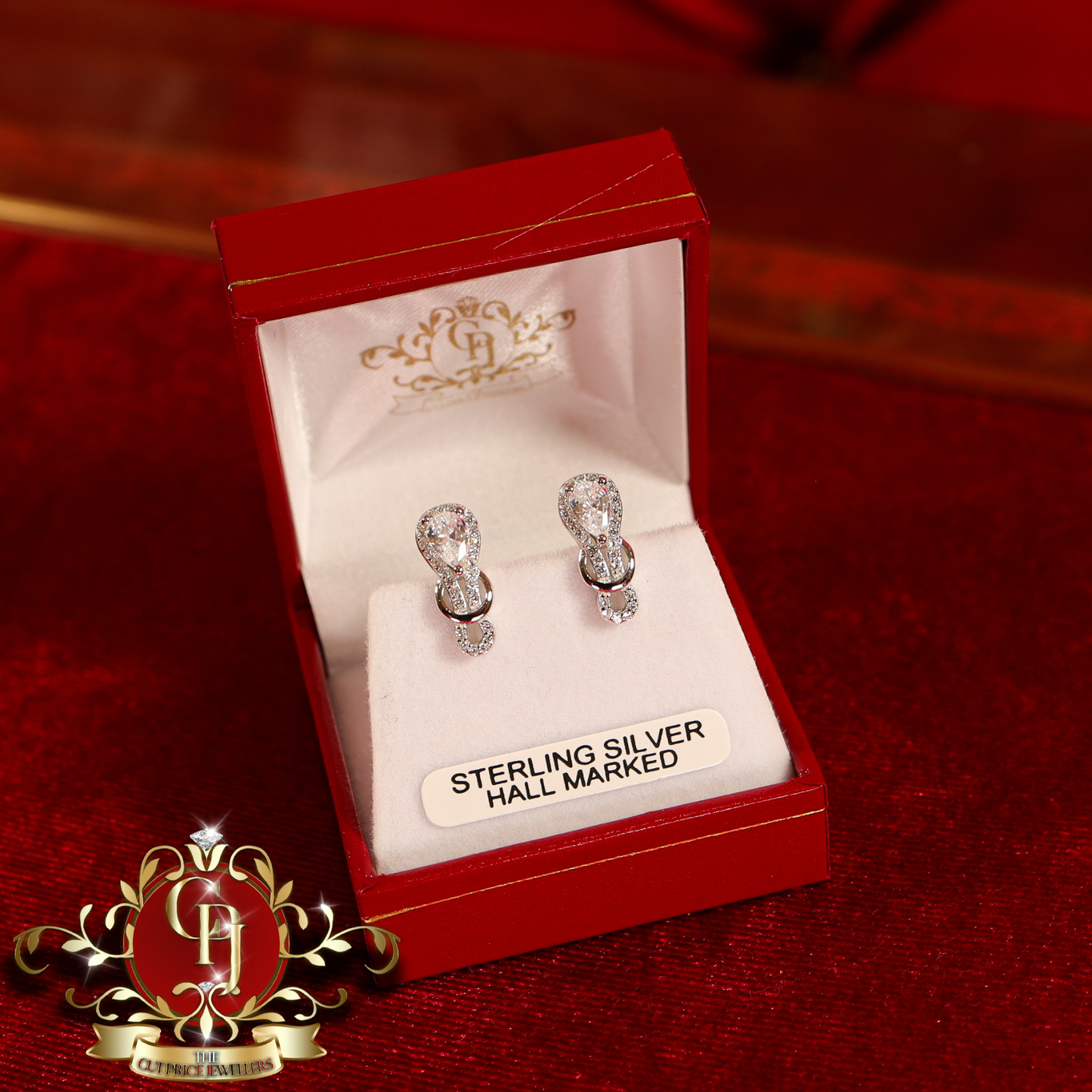 CHRISTMAS DROP NO.5: "Rhea" Earrings (Sterling Silver with Cubic Zirconia) | The Cut Price Jewellers