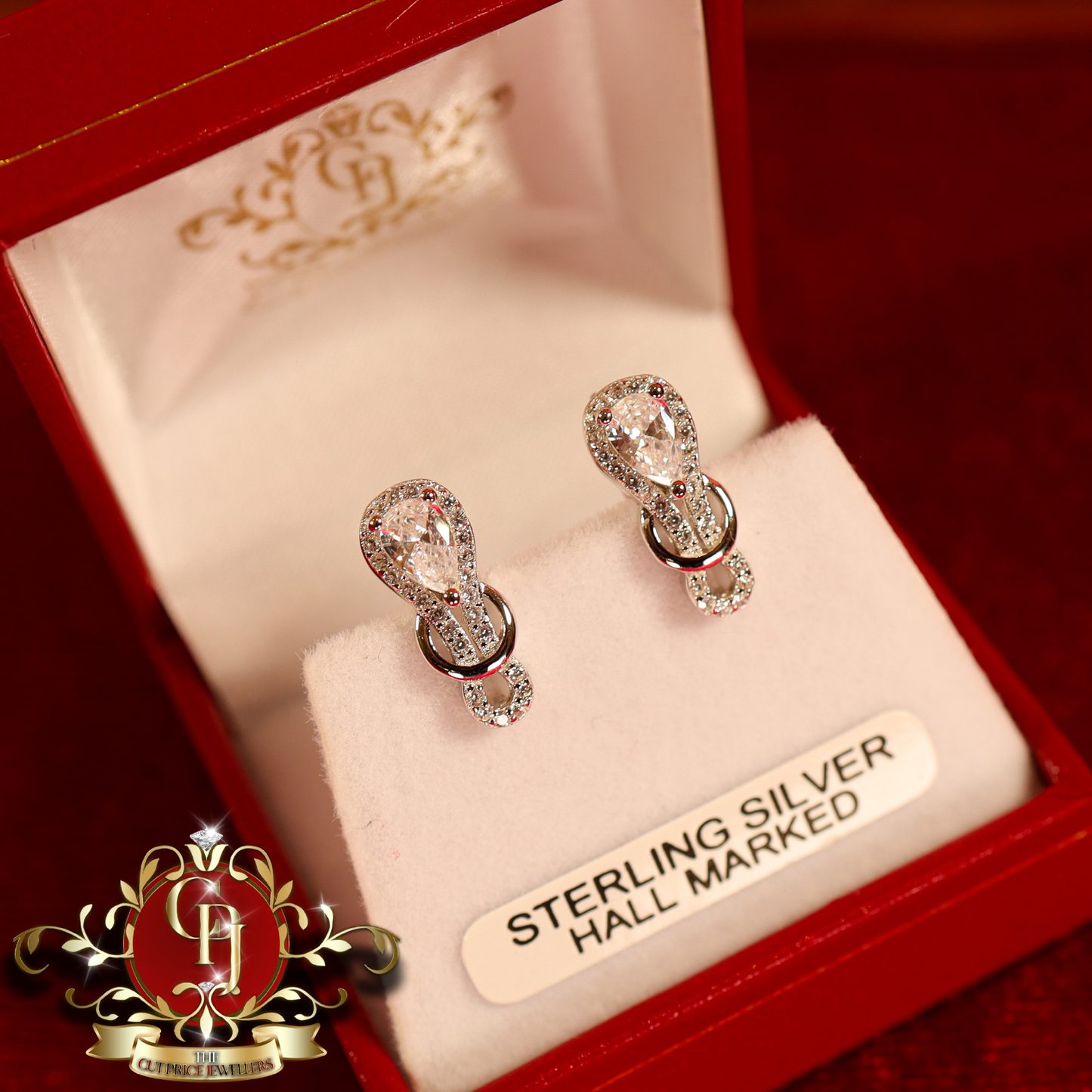 CHRISTMAS DROP NO.5: "Rhea" Earrings (Sterling Silver with Cubic Zirconia) | The Cut Price Jewellers