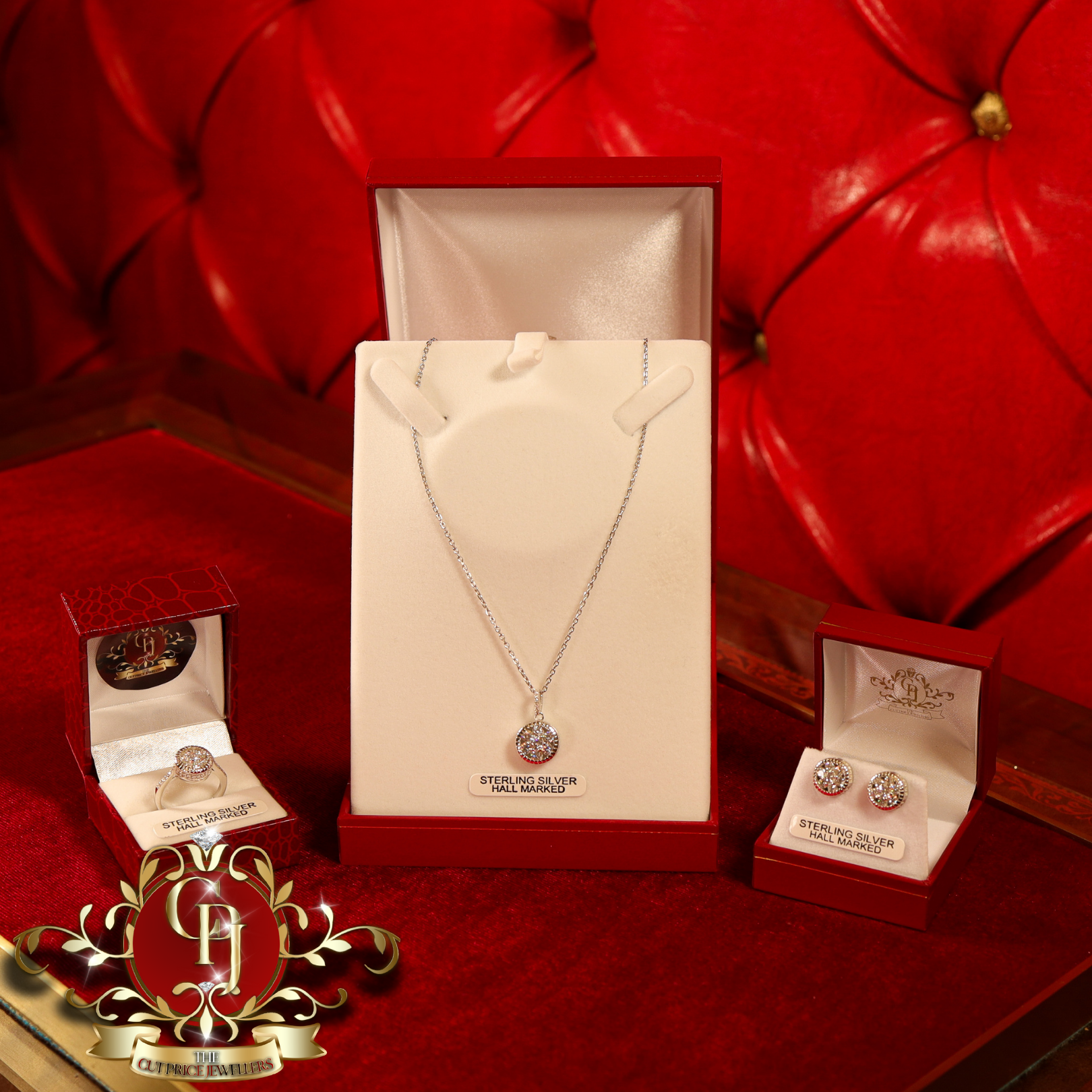 CHRISTMAS DROP NO.6: The "Rosa" Set (Sterling Silver with Cubic Zirconia)