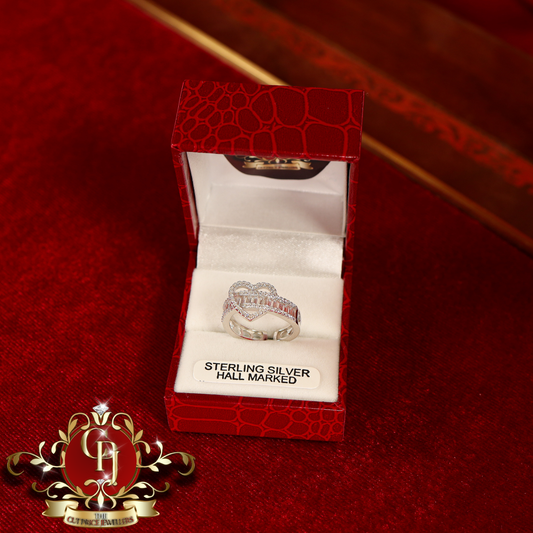 CHRISTMAS DROP NO.6: The "Sasha Heart" Ring (Sterling Silver with Cubic Zirconia) | The Cut Price Jewellers