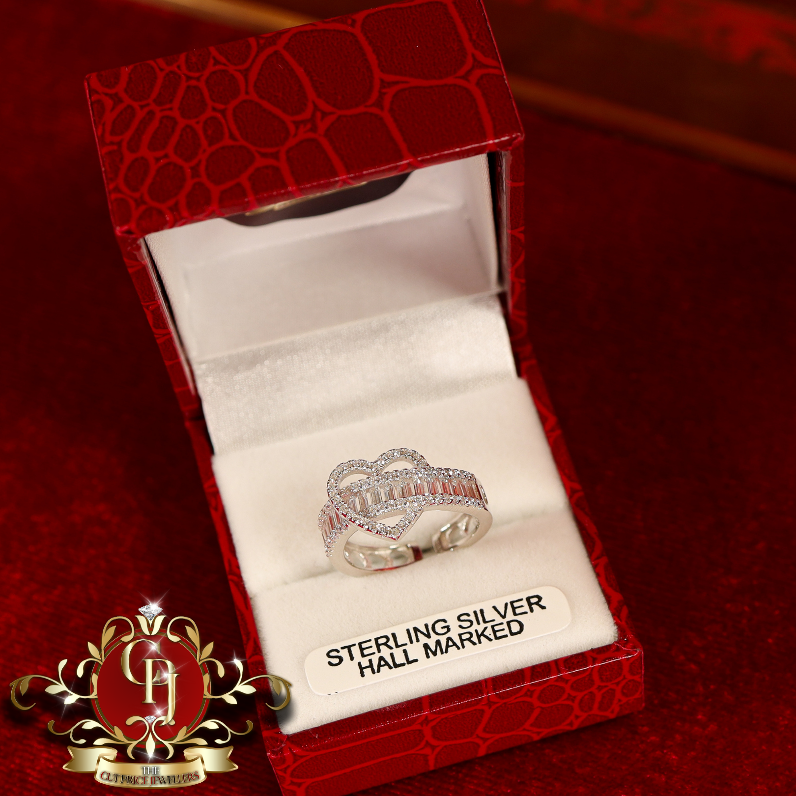 CHRISTMAS DROP Ring (Sterling Silver with Cubic Zirconia)
